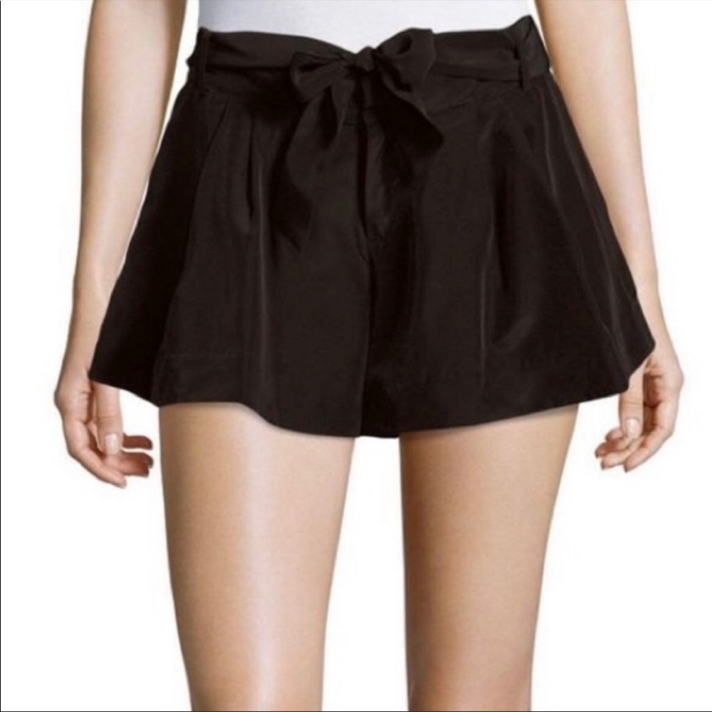 Parker Womens Black Pleated Shorts